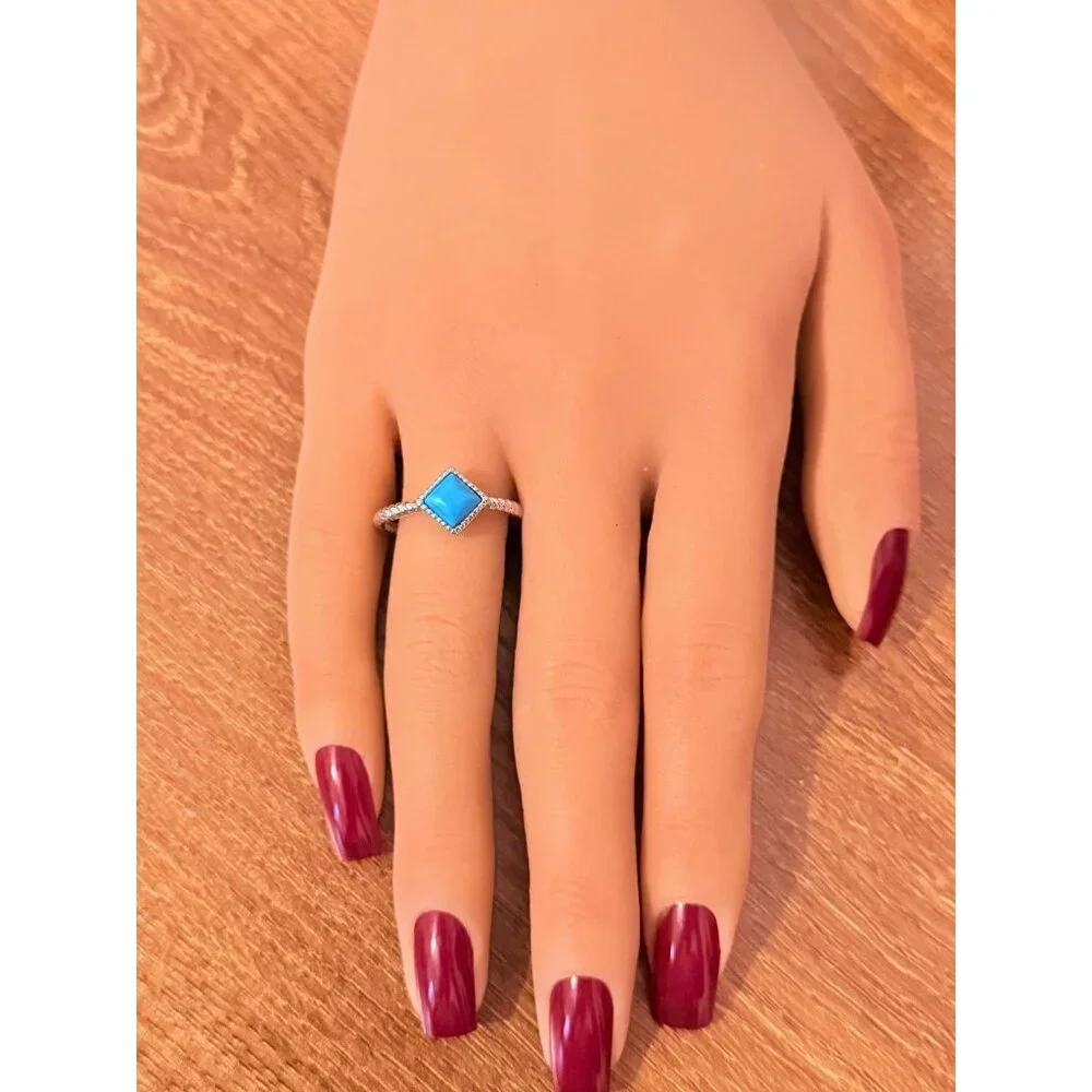 Rope Band‎ Turquoise Ring